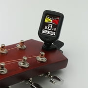 Likegreen Guitar Tuner Chromatic LCD Clip-on Electric Tuner Sensitive Chips for Guitar Ukulele Violin Black 2024