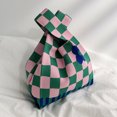 thumbnail image 1 of Bolso de mano elegante para mujer, Bolso de mano tejido, Mini Bolso de muñeca con nudo, Bolso informal, 1 of 9