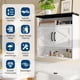 thumbnail image 4 of QinaQin Botiquín blanco para baño de pared de 24.4 x 23.6 x 9 pulgadas, con repisa ajustable y estilo farmhouse para baño o lavandería, 4 of 8