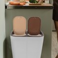 thumbnail image 4 of OULII Trash Recycling Container Plastic White for Home Use 1Set, 4 of 8