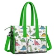thumbnail image 2 of Teacher Tote Bag,Dinosaur with ROAR Pattern Teacher Utility Tote Bag,Large Work Tote Bags for Women with Multiple Pockets,Top Zipper Closure,13.8x10.6x6.7 Inch, 2 of 5