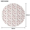 thumbnail image 6 of Pink Christmas Tree Pattern Round Tablecloth 60"x60",Wrinkle Wipeable Table Cloth for Kitchen Dining Room Picnic Patio Party, 6 of 6