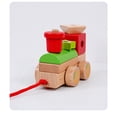 thumbnail image 4 of Wooden Train Children's Early Education Building Blocks 1-2-3 Year Old Fruit Train Set Puzzle Toy, 4 of 14