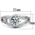 thumbnail image 2 of Luxe Jewelry Designs Women's Stainless Steel Split Ring with AAA Grade CZ in Clear - Size 8, 2 of 4