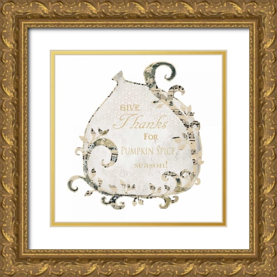 Ogren, Sarah 26x26 Gold Ornate Wood Framed with Double Matting Museum Art Print Titled - Pumpkin Spice