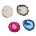thumbnail image 1 of 4 piezas de semipreciosa natural con decoración irregur rebanada de posavasos de cristal Piezas de para accesorios de fabricación BLESIY Colgante de rebanadas de ágata, 1 of 8