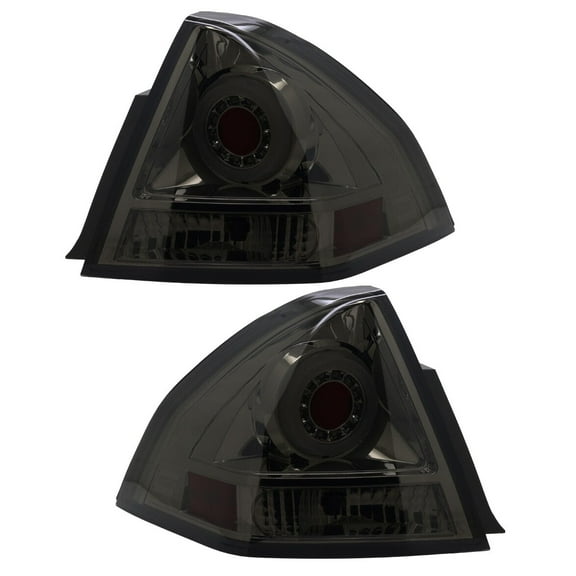 Geelife Smoke Tail Lights LED DRL Halo Tube Brake Lamps L R