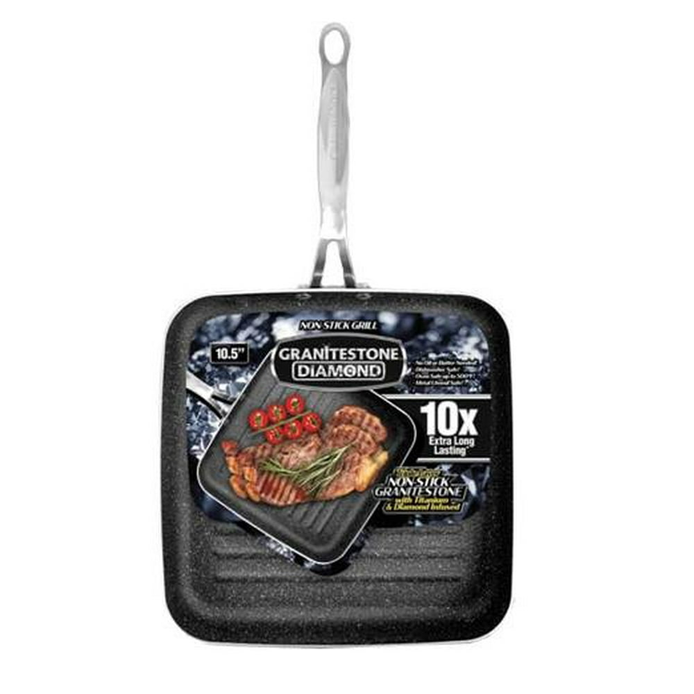 Granitestone Diamond 10.5 inch, Nonstick TripleCoated Grill Pan
