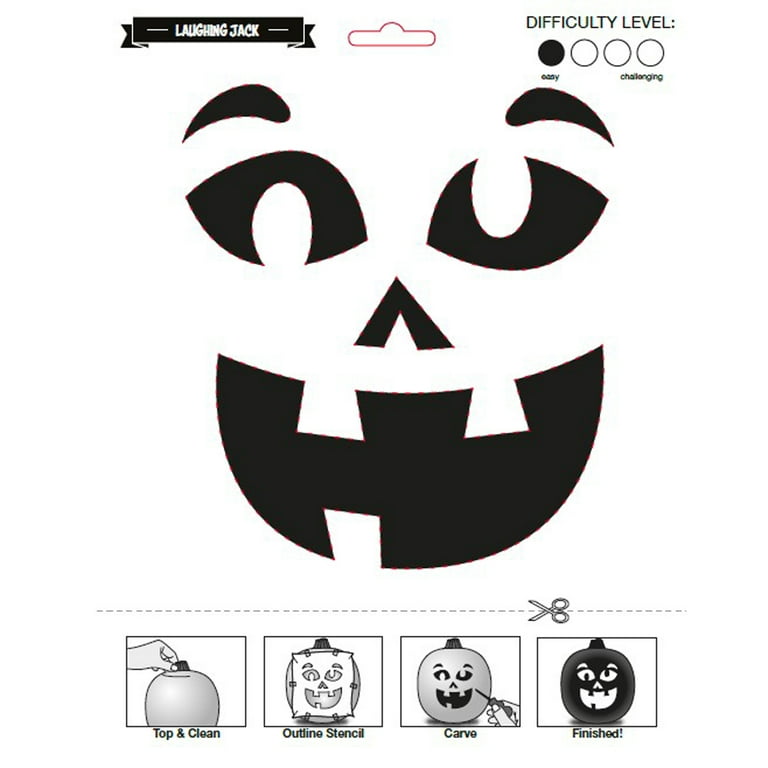 Halloween Pumpkin Carving Stencil Book, 8.5 in x 11 in, by Way To
