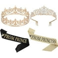 thumbnail image 3 of ZPAQI Birthday Sash & Crownpiece for Adult Prom Sash Rhinestones Royal Crownpieces, 3 of 14