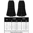 thumbnail image 2 of Falda Larga Falda con ribete de encaje para mujer, falda de verano con forma de A, traje de vacaciones (negro L) Cgtredaw para Mujer Negro T M, 2 of 9
