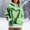 Green, variant on Womens Hoodies Velvet Edge Full Print Casual Hooded Pullover Sweaters for Women Green1 L