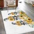 thumbnail image 3 of Sunflower Gnomes Area Rug 4x6 Washable Rug Non Slip Spring Eucalyptus Floral Watercolor Large Area Rug Indoor Floor Carpet for Entryway Bedroom Kitchen Living Room Home Office Dining Room Nursery, 3 of 8