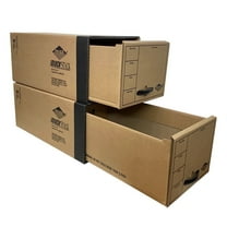 UOFFICE Quick Stack Drawer File Boxes, Cardboard Drawers, 2 Count, 24" x 12.5" x 10.5"