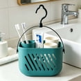 thumbnail image 4 of 1Pc Plastic Shower Caddy Basket,Hanging Shower Basket,Wall Hanging Storage Basket,Kitchen Organizer with Hooks,Hanging Bathroom Dorm Organizer,Portable Storage Caddy Tote for Garden Tools,Blue, 4 of 4