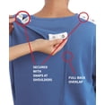 thumbnail image 3 of Silvert's Women’s Open Back Adaptive Nightgown - Short Sleeve Nightgown for Seniors, 3 of 3