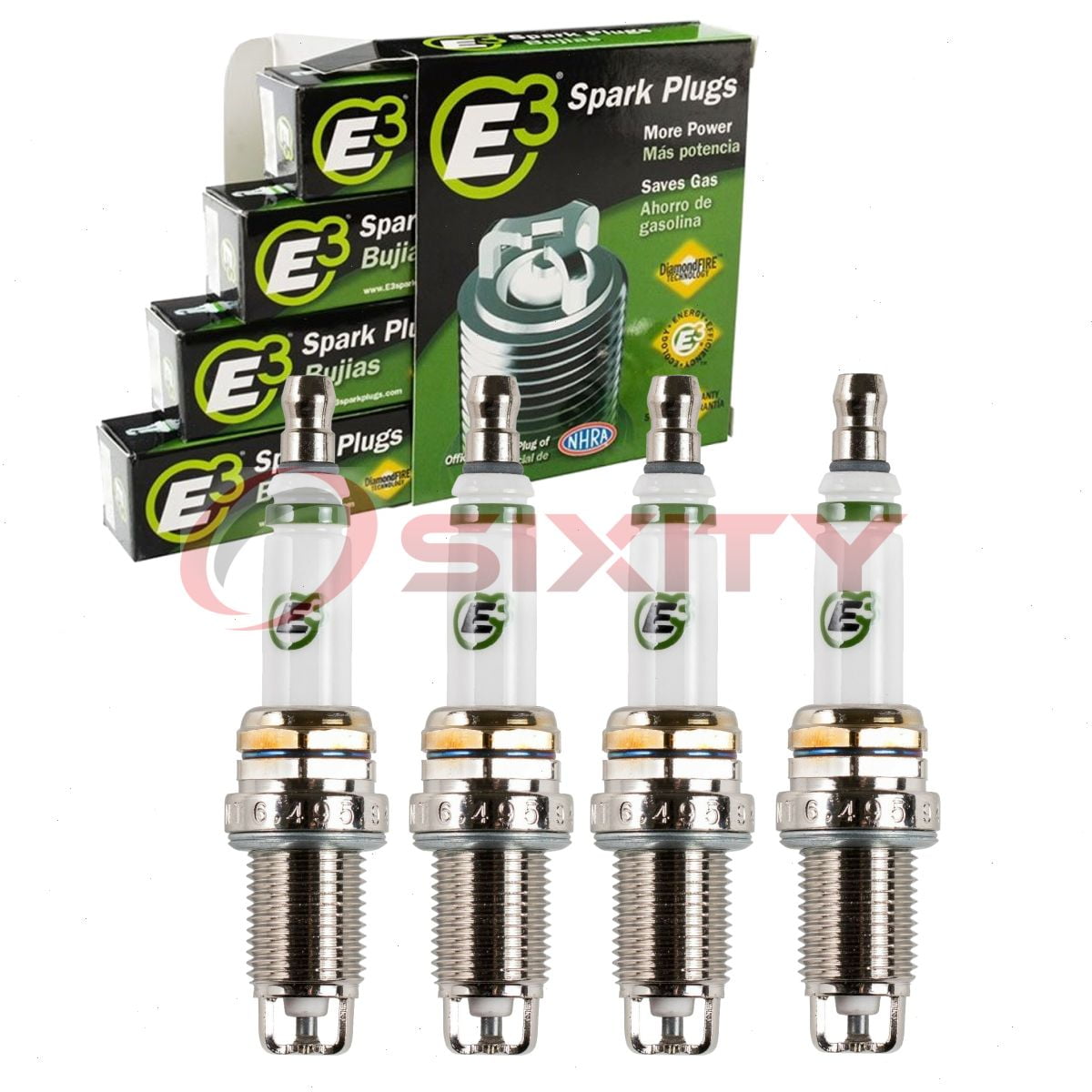 4 pc E3 Spark Plugs compatible with Kia Sportage 2.0L L4 1995-2010