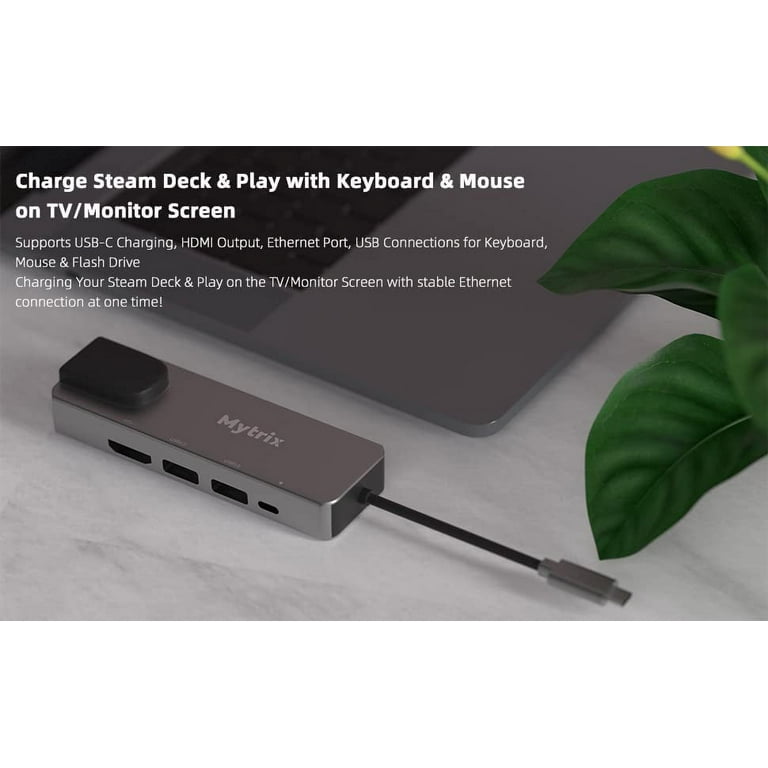 USB Type C Hub 5-in-1 Multiport Dock for Steam Deck, Mytrix Fast Charging  Extension Hi Speed Ports HDMI Adapter