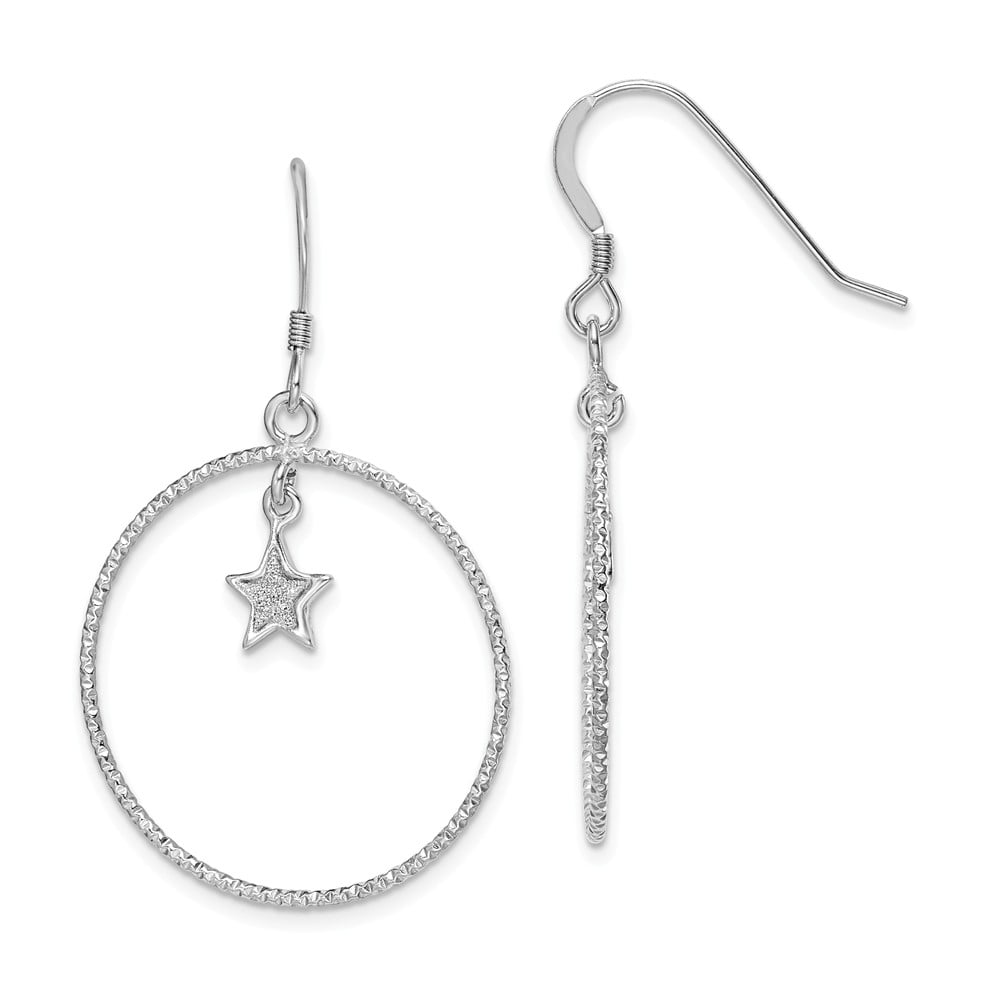 FB Jewels Solid Sterling Silver Polished Enamel Foot Post Earrings 