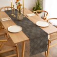 thumbnail image 6 of Vintage Abstract Cotton Linen Table Runner for Dining Kitchen, Traditional Geometric Pattern Dark Brown Wedding Outdoor Party Tablerunners, Dresser Scarf Coffee Tablecloth Runners 13x36 Inches, 6 of 9