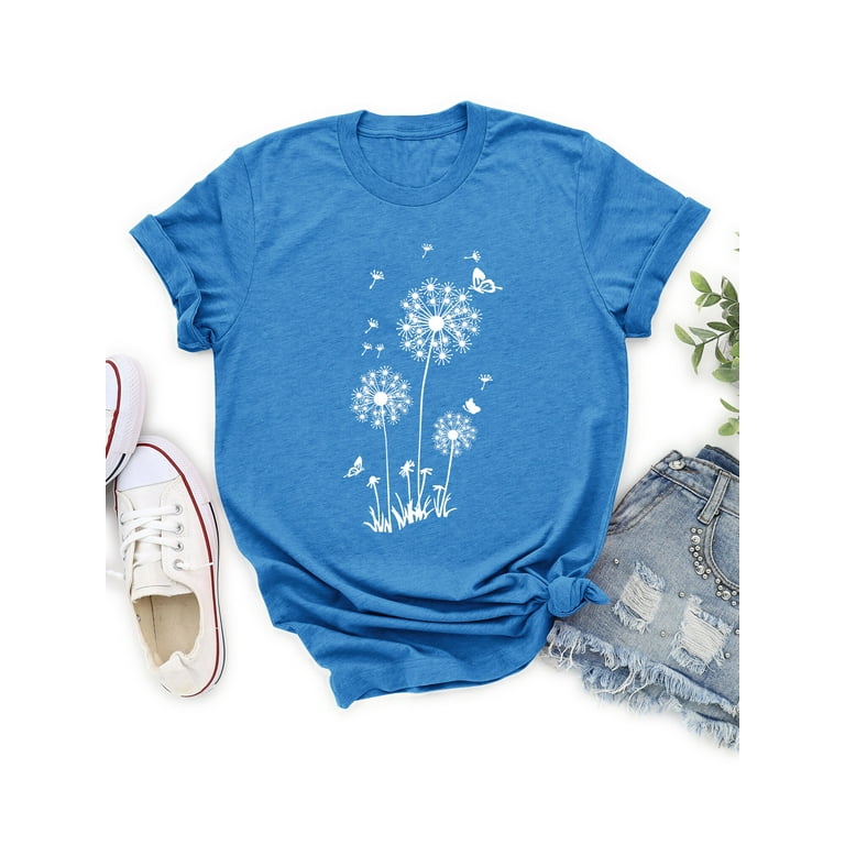 トップス Y's girl&flower print design t-shirts Vintage Flowers Shirt Women: Boho Floral T-Shirt Flower