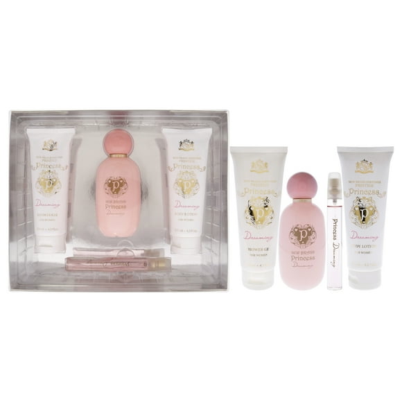 Prestige Princess Dreaming New Balance juego de regalo de 4 piezas EDP 3.3 oz 0.5 oz gel de ducha 4.3 oz loción corporal 4.3 oz