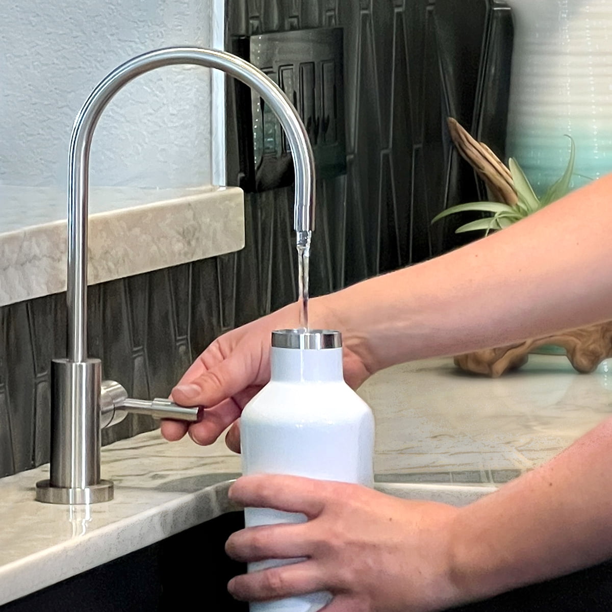 WaterChef U9000 Under-Sink Water Filtration System, Brushed Nickel Faucet, NSF Certified, Removes 78 Contaminants