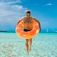 thumbnail image 4 of Inflatable Swim Ring, Durable Watermelon Shaped Summer Pool Beach Party Swimming Float Tube, Water Fun Summer Beach Swimming Float for Kids Adults Water Activity,Watermelon, 4 of 5