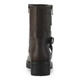 thumbnail image 2 of SUN STONE Womens Brown Buckle Accent Cushioned Stellaa Round Toe Block Heel Zip-Up Riding Boot 9.5 M, 2 of 4