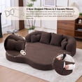 thumbnail image 5 of Timbernest 70" Boneless Couch, Convertible Sofa Bed, Fold Out Sleeper Loveseat, Brown, 5 of 11