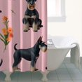 thumbnail image 4 of Schnauzer Dogs and Pioneer Flower Shower Curtain 36"x72" ,Bathroom Decorative Shower Curtains Set with 12 Hooks,Modern Waterproof Washable Shower Curtain, 4 of 6