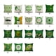thumbnail image 4 of Inteprter Funda de cojín Accesorios para sofá Funda de almohada de lino Patrón verde acogedor Soporte de cintura Forma cuadrada Decoración Decoración del hogar nueve SXYM50, 4 of 6