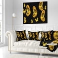 thumbnail image 2 of Designart Fractal Butterflies on Dark Background - Floral Throw Pillow - 16x16, 2 of 4