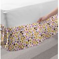 thumbnail image 2 of Fast Food Bed Skirt, Joyful Coffee Times with Croissant Baguette, Elastic Bedskirt Dust Ruffle Wrap Around for Bedding Decor, 4 Sizes, Multicolor, by Ambesonne, 2 of 2