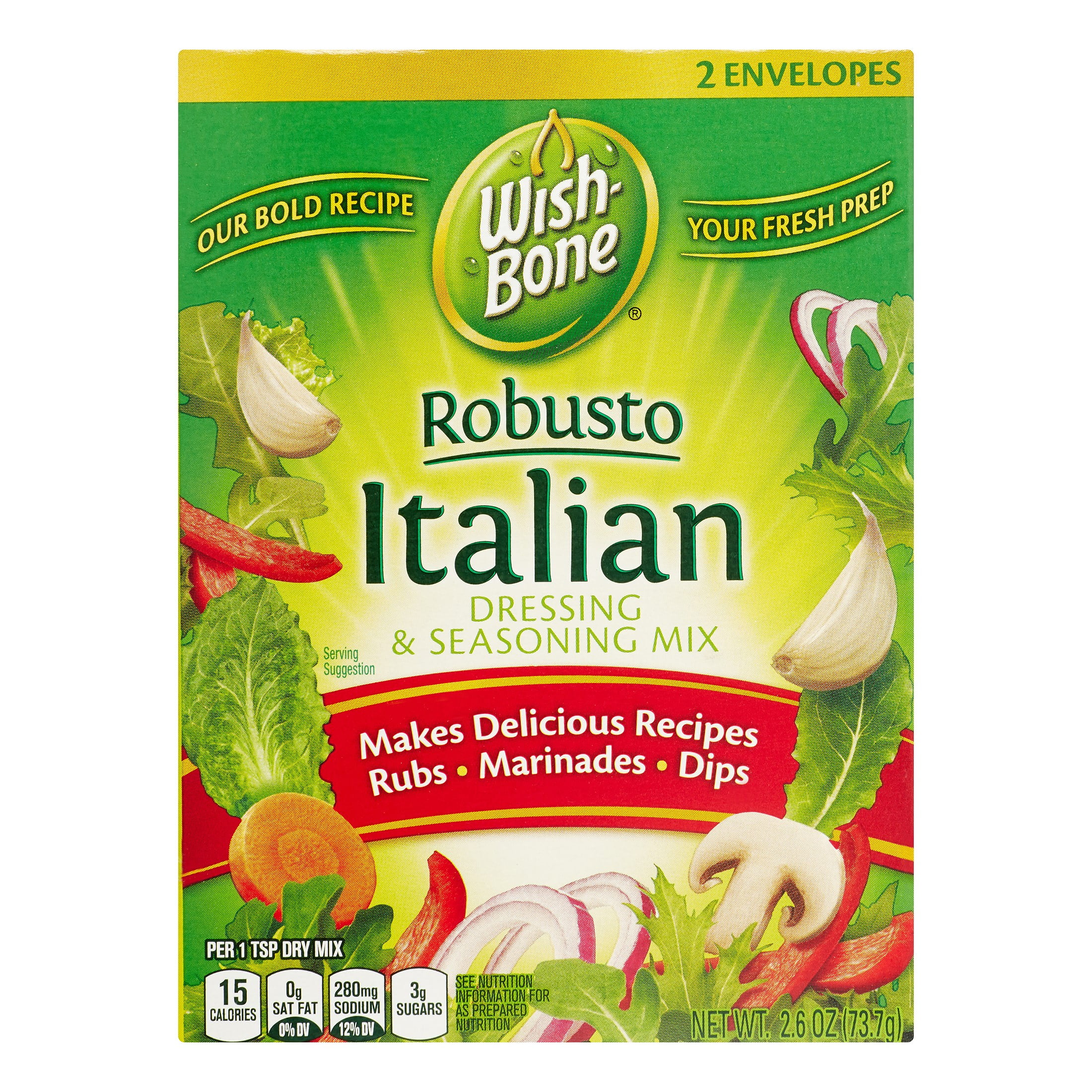 WishBone Dressing & Seasoning Mix Robusto Italian 1.3 Oz 2 Ct
