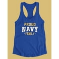 thumbnail image 3 of Proud Navy Family Racerback Tank Women -Navy Designs, Female XX-Large, 3 of 4