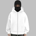 thumbnail image 4 of TTUHYWXI Men Women Mask Zipper Sport Hoodie, Long Sleeve Hoodie with Mask, Hoodie Pullover Sweatshirt Hooded Top (Clear, M), 4 of 4