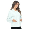 thumbnail image 2 of Casual Nights Women's Soft Bed Jacket, Button Front Long Sleeve Sleep Top with Pockets, 2 of 5
