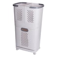 thumbnail image 2 of Cesta organizadora para ropa sucia con ruedas, 3 compartimentos, cestas extraíbles, estable, ahorra espacio, ideal para dormitorio, lavandería, hogar,, 2 of 8