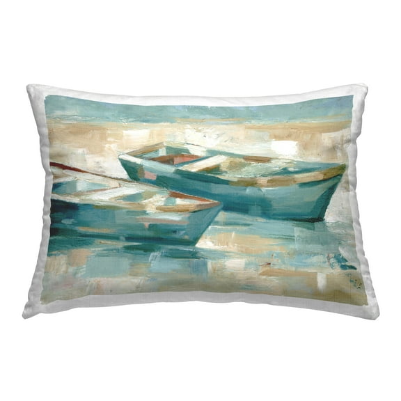 Stupell Industries Two Boats Abstraction Decorative Printed Throw Pillow Design by Ethan Harper .