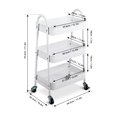 thumbnail image 2 of Carro utilitario rodante de 3 niveles Carro de cocina Carro de almacenamiento rodante con ruedas blo iKayaa  Blanco, 2 of 7
