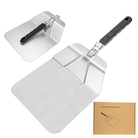 

Dasbsug Stainless Steel Pizza Peel Shovel Spatula 21inch Folding Cake Cheese Lifter Paddle Baking Tray with Long Handle
