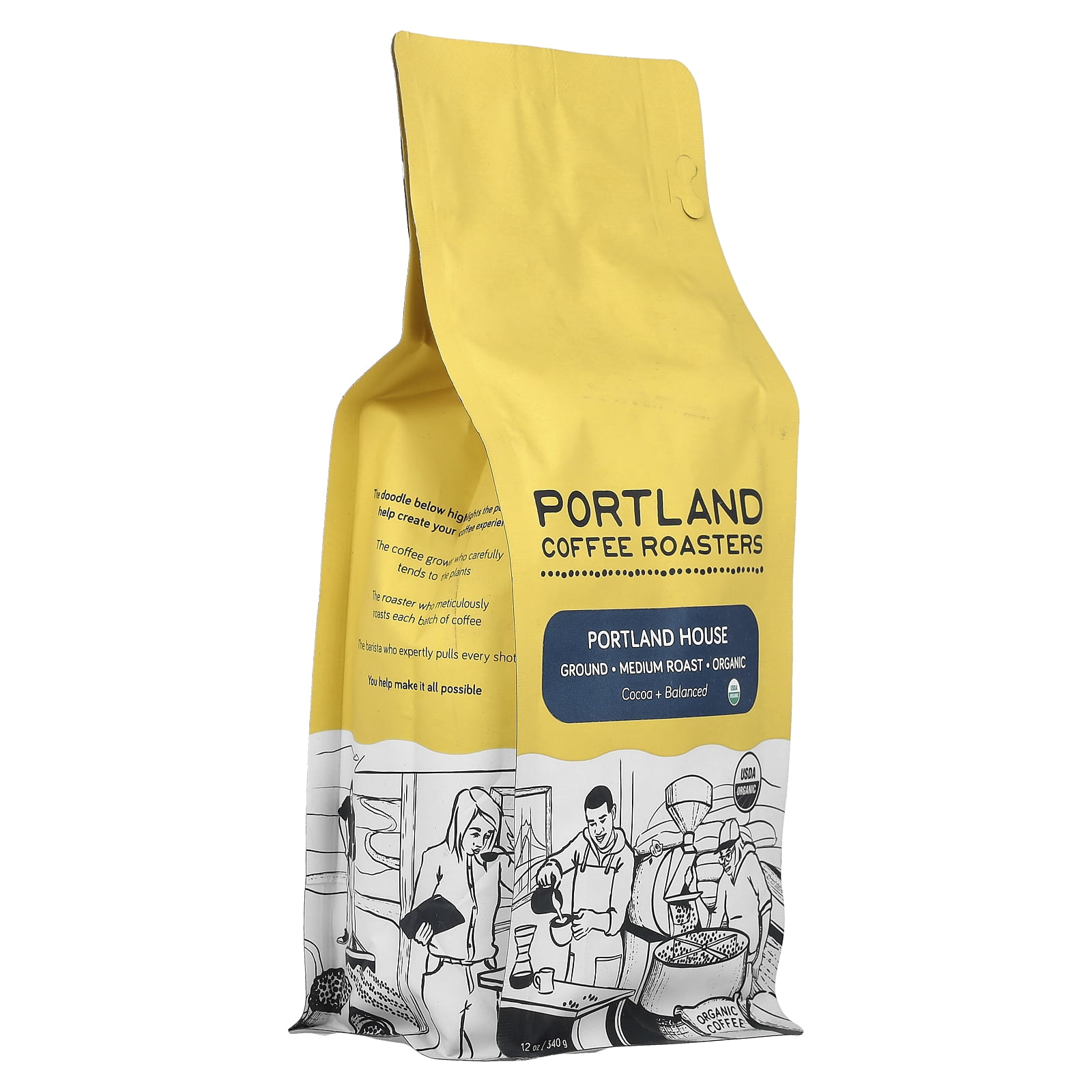Portland Coffee Roasters Ground Organic Medium Roast Portland House Coffee 12 oz