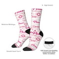 thumbnail image 4 of Rateoe Breast Cancer Pink Ribbons Awareness (2) for Women Casual Calf Socks - Cute Crew Socks - Thin Soft Above Ankle Socks Size 5-11, 4 of 6