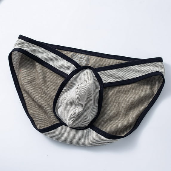 Vedolay Ladies Underpants Men's Underwear Stretch Low Rise Briefs No Fly Covered Waistband Comfy Touch Underpants for Men,Gray L