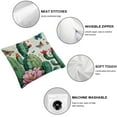 thumbnail image 4 of JRXY Hello Spring Cactus Decorative Throw Pillow Covers, Stay Awhile Cacti Green Succulents Plants Outdoor Pillowcase, Red Flower Butterfly Summer Seasonal Cushion Case Home Decor,2 Pcs White, 4 of 6