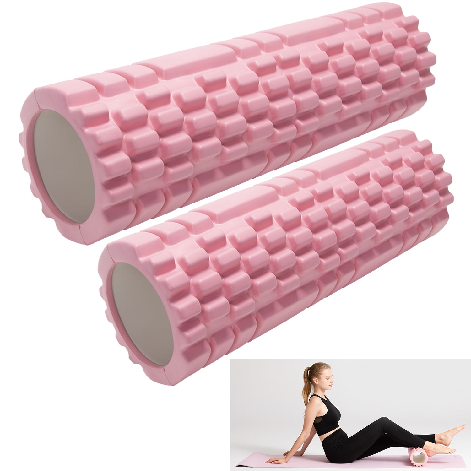 Massage Grid Trigger Point Foam Roller Yoga Pilates Gym Muscle Deep Tissue Roll
