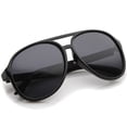 thumbnail image 4 of Retro Large Protective Polarized Lens Aviator Sunglasses 60mm (Black / Smoke Polarized), 4 of 4