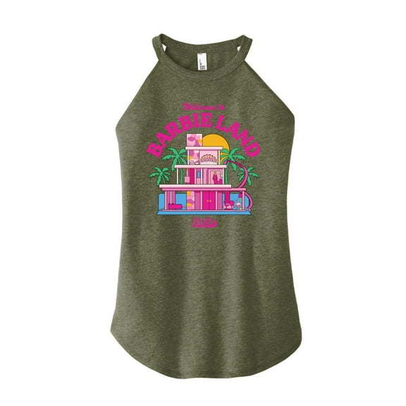 Barbie The Movie - Welcome To Barbie Land - Juniors High Neck Tank Top