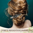 thumbnail image 3 of Nestingho Rhinestone Barrettes for Hair Metal Decorative Duckbill Women Prom 1Pack, 3 of 8